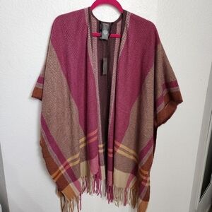 Vince Camuto Plaid Shawl Topper